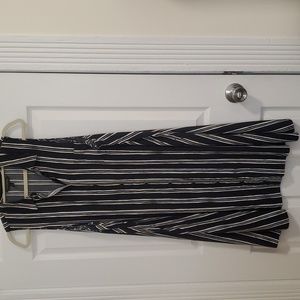 Black and white stripe dress